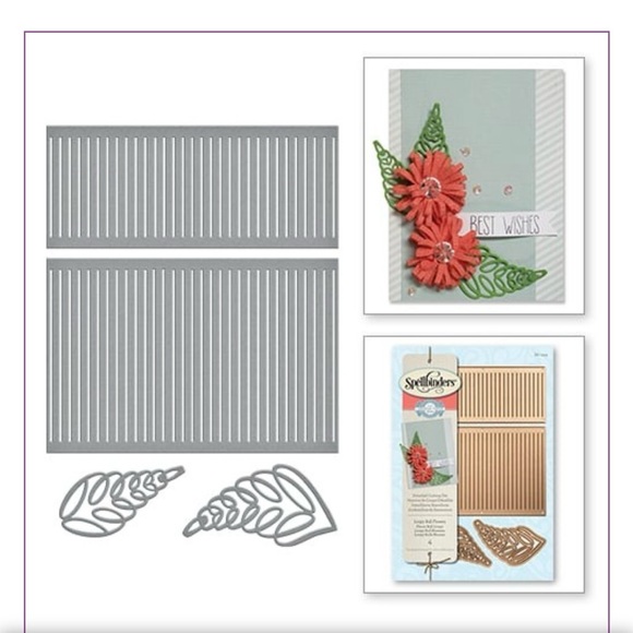 Spellbinders Loop Roll Flowers & Leaves Die-Cut 4 pcs - Picture 1 of 7